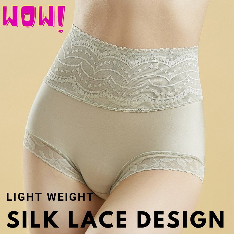 Sexy Silk Lace Slim Knickers High Waist Briefs (MultiColor Pack of 3) PANTIES Show Urban