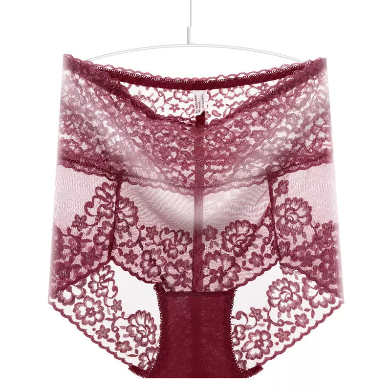 High Rise Floral Embroidery Panty For Women