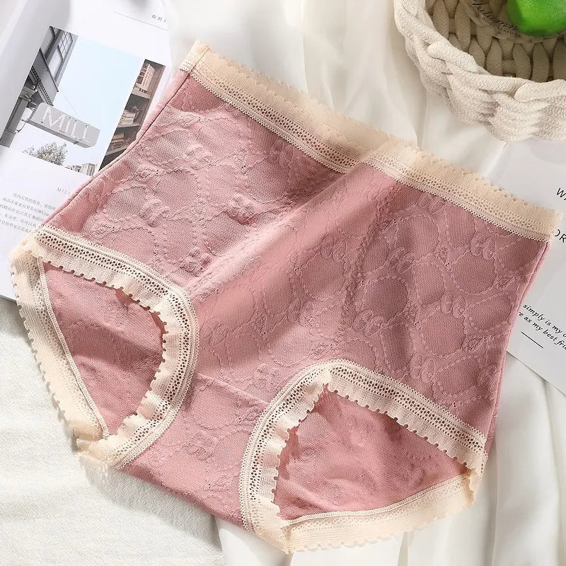 French Lace Belly High Waist Underwear (MultiColor - Pack of 3)