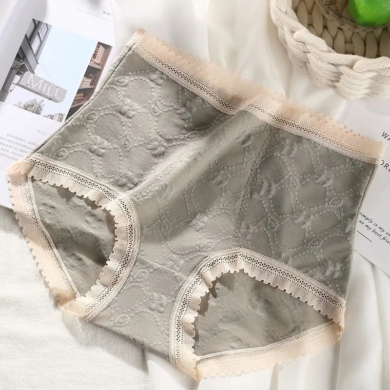 French Lace Belly High Waist Underwear (MultiColor - Pack of 3)