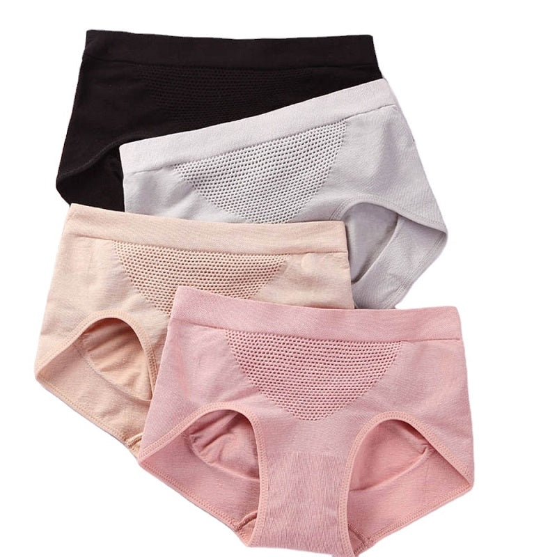 3D Honeycomb Low Waist Panties (MultiColor-pack of 3)