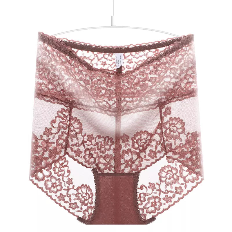 High Rise Floral Embroidery Panty For Women