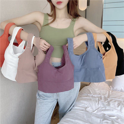 Women Wireless Sexy Push Up Sports Stylish Tank Top Bralette