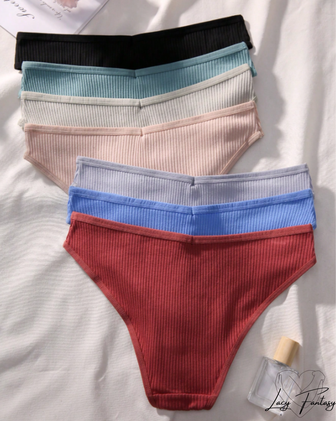 Ribbed Printed Thong Panties ✨