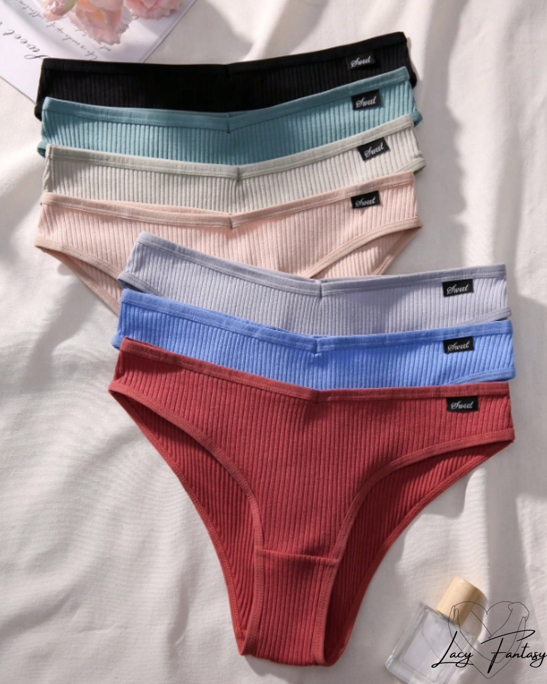 Ribbed Printed Thong Panties ✨