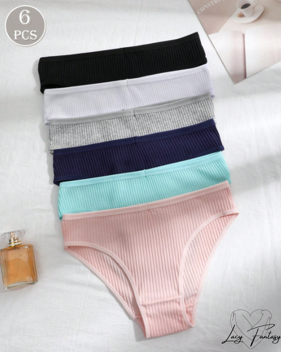 Ribbed Printed Thong Panties ✨
