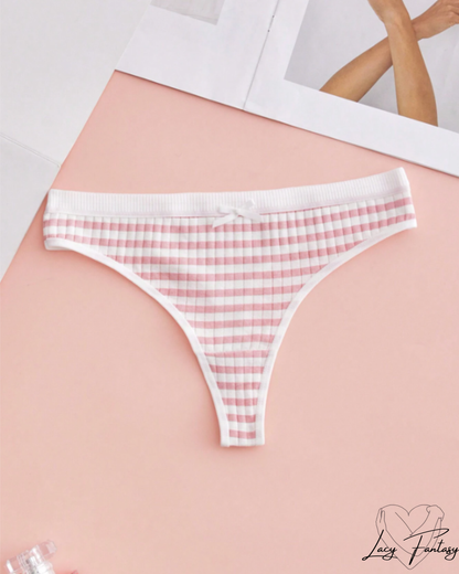 Ribbed Printed Thong Panties ✨