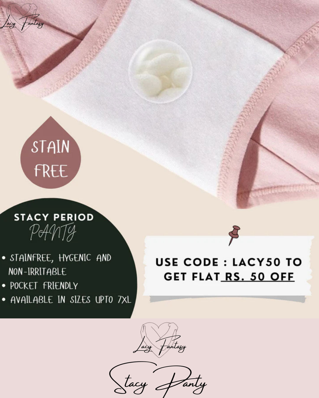 100% Tummy Tucker Soft Cotton Panty ✨( Pack of 3 )