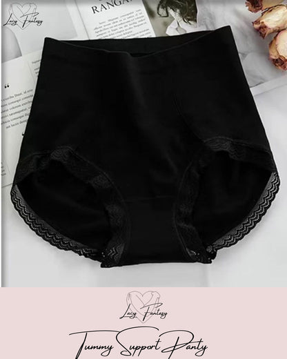 100% Tummy Support Highwaist Panty With Lace Design✨