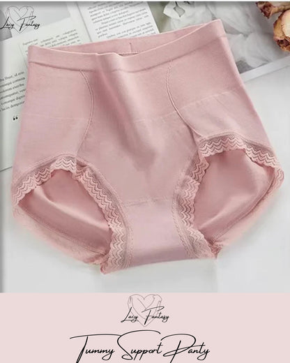 100% Tummy Support Highwaist Panty With Lace Design✨