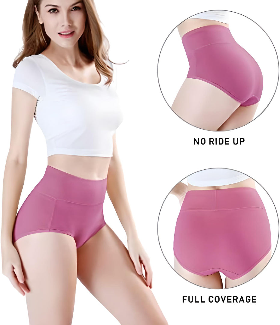 Leakproof High Waist Pure Cotton Panty (Pack of 3)