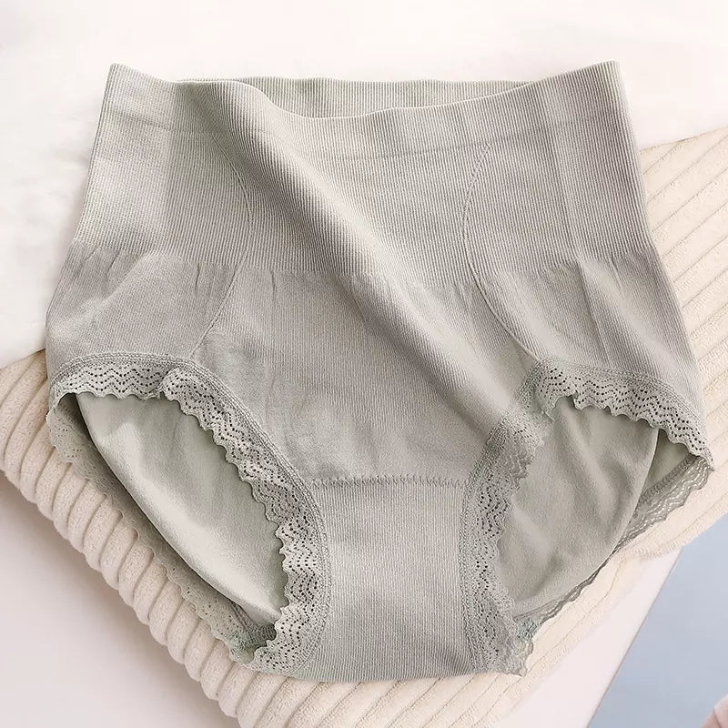 Breathable Mid Waist Lace Panty For Women