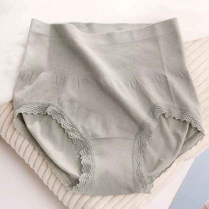 Breathable Mid Waist Lace Panty For Women