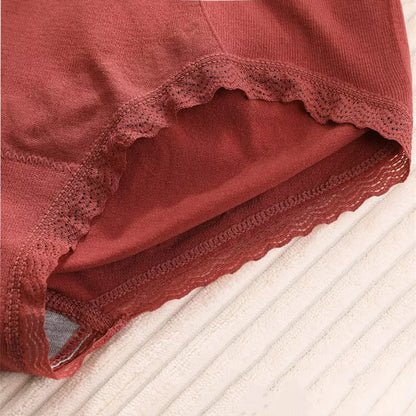 Breathable Mid Waist Lace Panty For Women