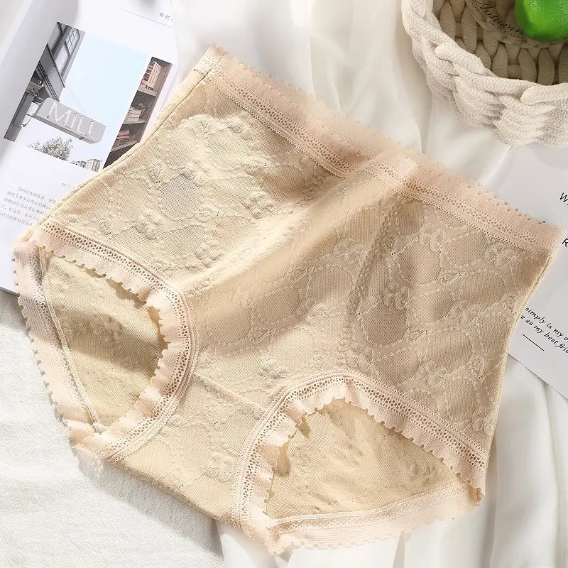 French Lace Belly High Waist Underwear (MultiColor - Pack of 3)