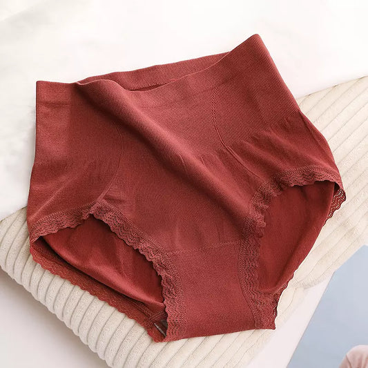Breathable Mid Waist Lace Panty For Women