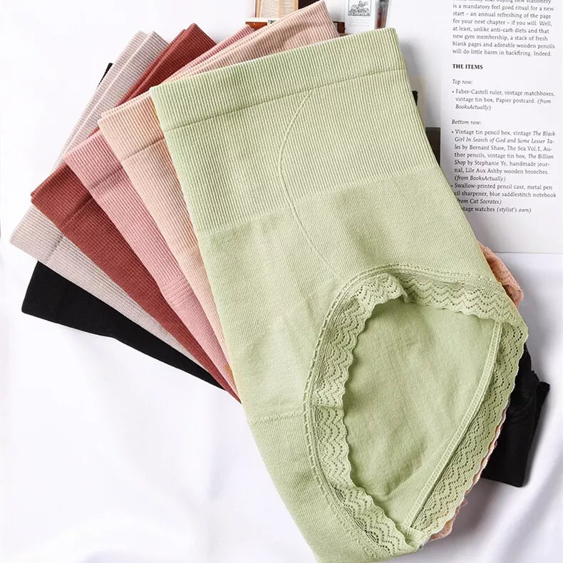 Breathable Mid Waist Lace Panty For Women
