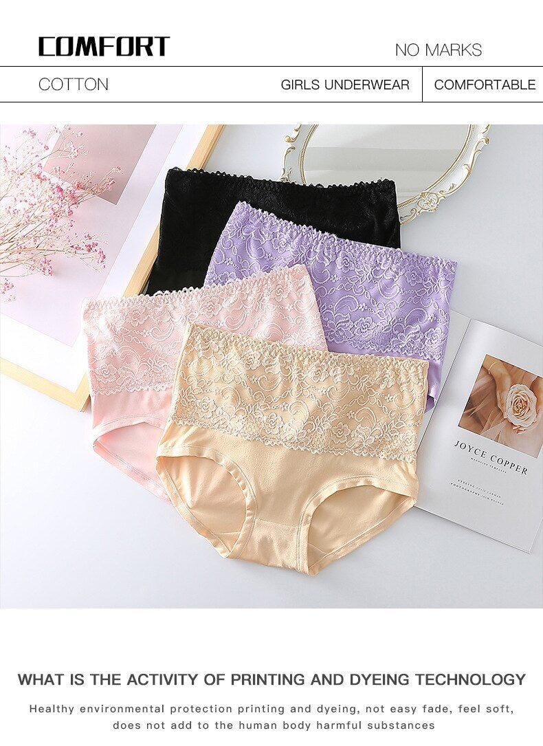 Floral Sexy High Waist Breathable Panties - Multicolor (Pack of 3) PANTIES Show Urban 