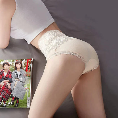 Floral High Waist Design Elastic Ladies Panties - Multicolor (Pack of 3)