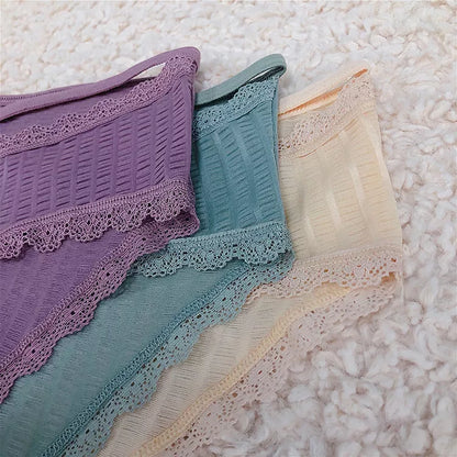 Luxury Sexy Lace Seamless Panty (MultiColor-Pack of 3)