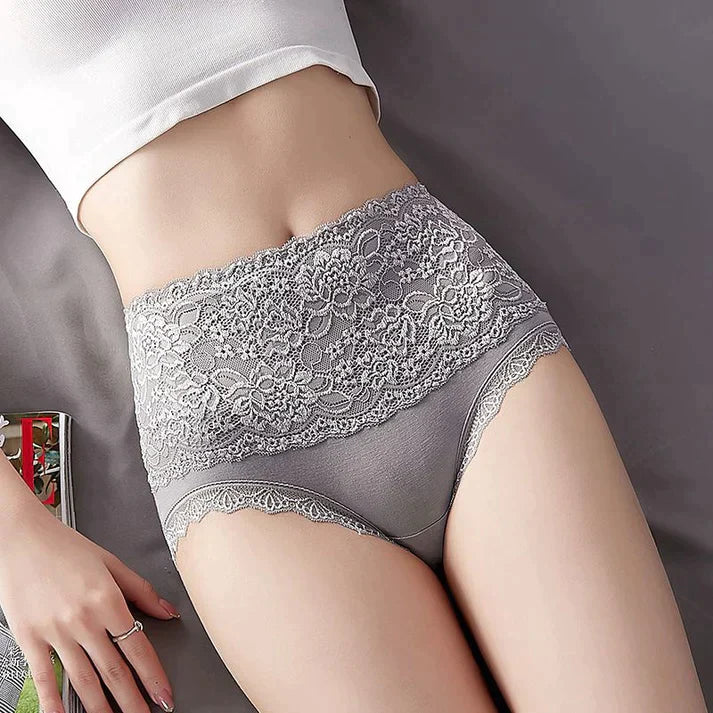 Floral High Waist Design Elastic Ladies Panties - Multicolor (Pack of 3)