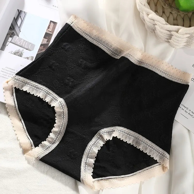 French Lace Belly High Waist Underwear (MultiColor - Pack of 3)