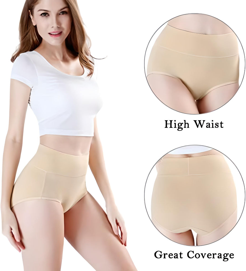 Leakproof High Waist Pure Cotton Panty (Pack of 3)