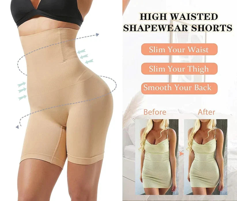 Medium Control Highwaist 12 Hour Seamless Thigh Shaper - Skin