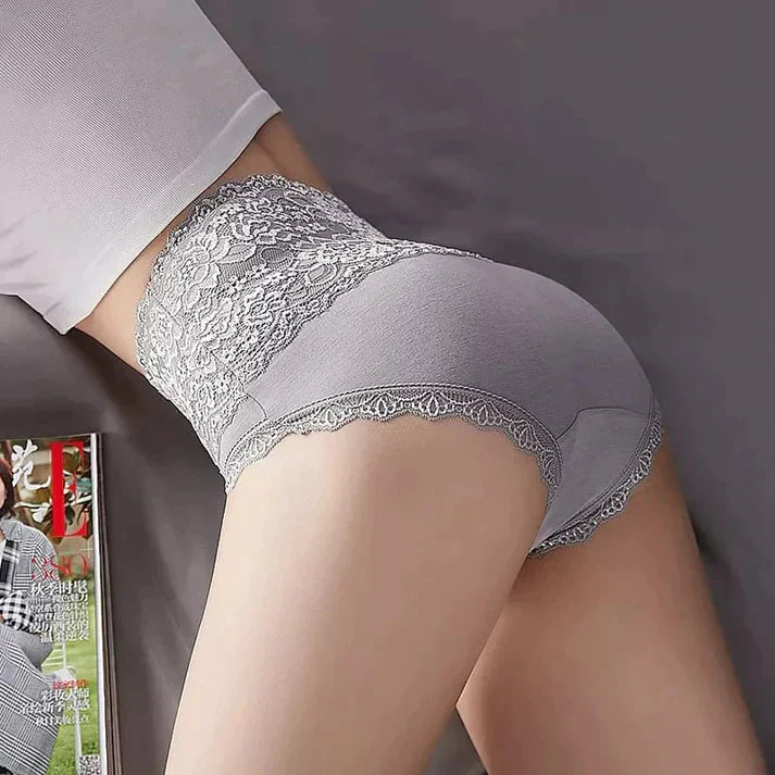 Floral High Waist Design Elastic Ladies Panties - Multicolor (Pack of 3)