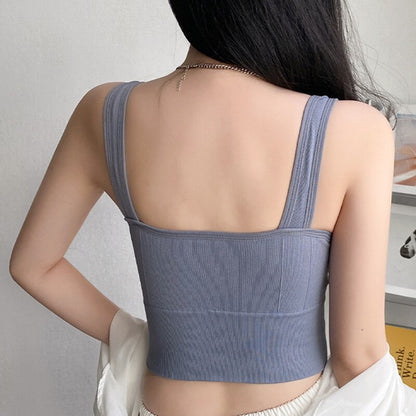Women Wireless Sexy Push Up Sports Stylish Tank Top Bralette