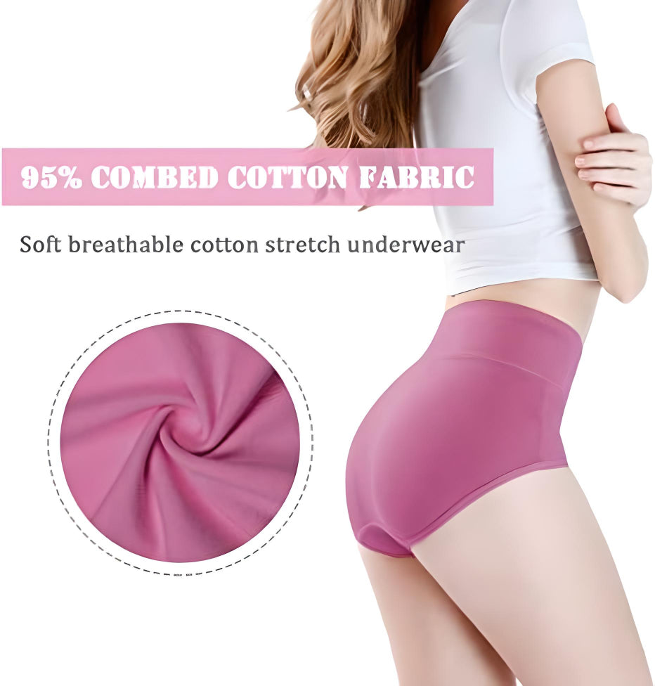 Leakproof High Waist Pure Cotton Panty (Pack of 3)